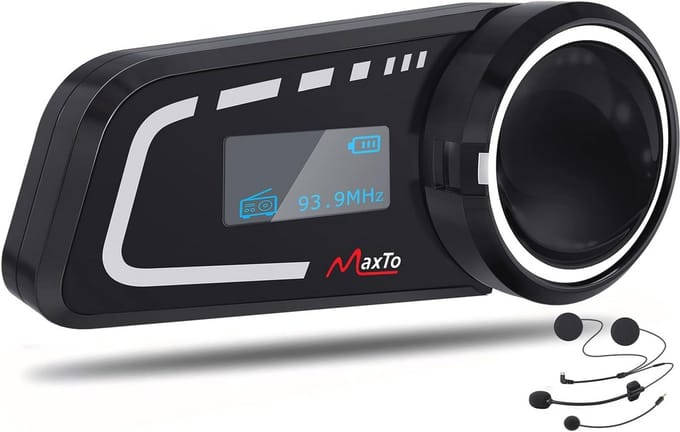 Bluetooth Motorfiets Headset met 1000 m Bereik en 6 Riders Group Communicatiesysteem