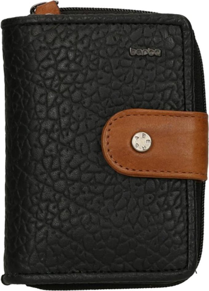 Berba Portemonnee / Portefeuille Dames - Ritsportemonnee - Leer - Chamonix - Zwart
