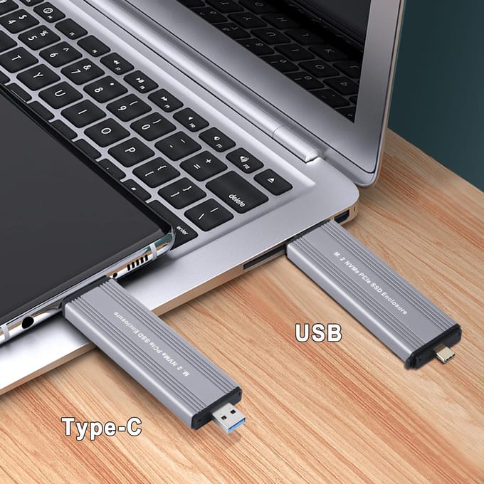 M.2 NVMe SSD Behuizing USB 3.2 Type C SSD Adapter 10 Gbps NVMe PCI-E M.2 SSD Behuizing Externe Harde Schijf Behuizing