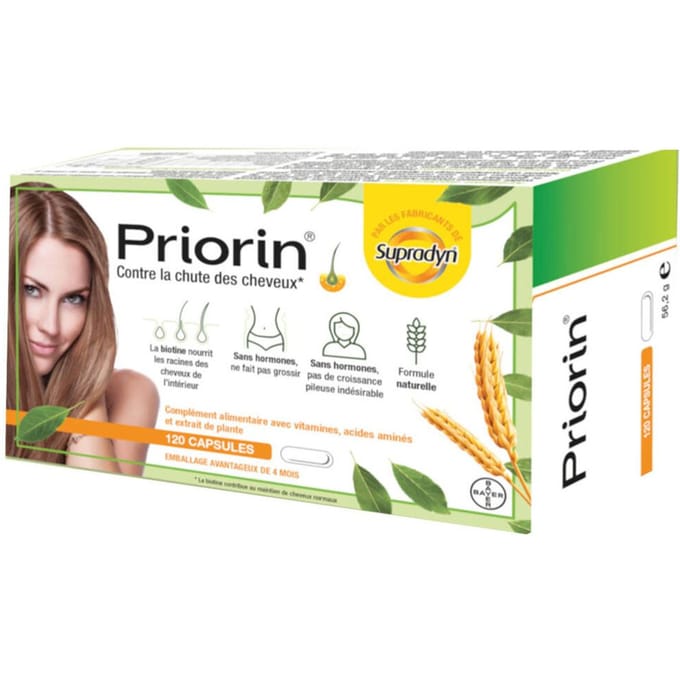 Supradyn Priorin Voedingssupplement Anti Haaruitval Met Biotine 120 Capsules