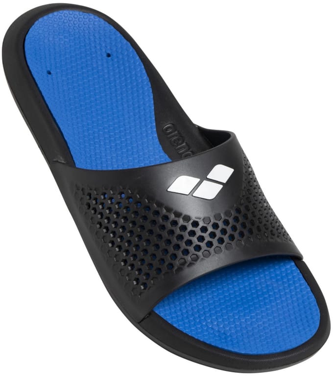 Arena Badslippers Bruno Zwart/Turquoise/Zwart