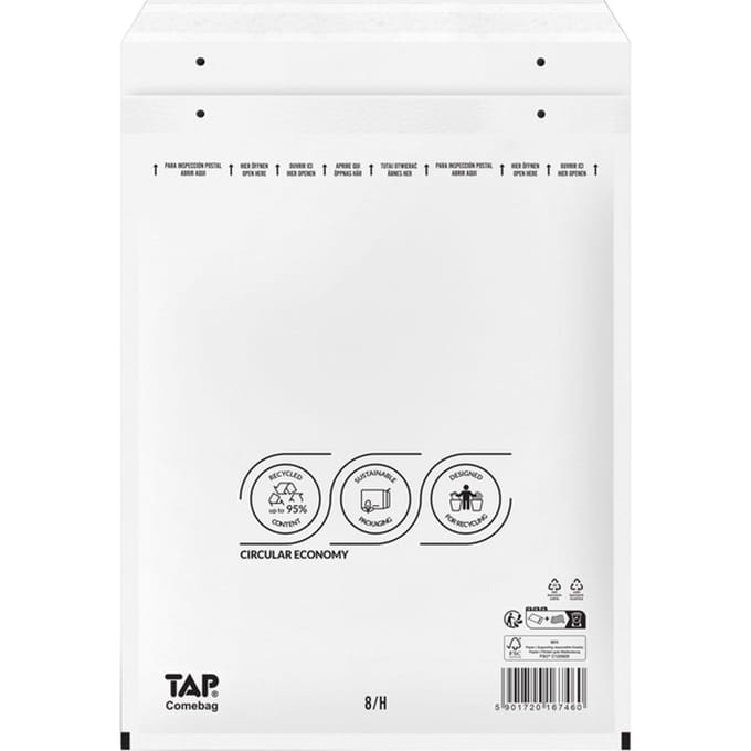 Envelop TAP Comebag luchtkussen nr18 290x370mm 100 stuks