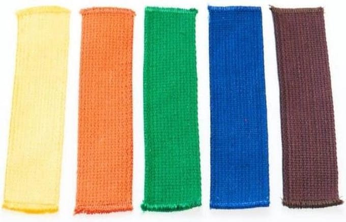 Gekleurde slippen budo | kant-en-klaar 10 stuks | Blauw