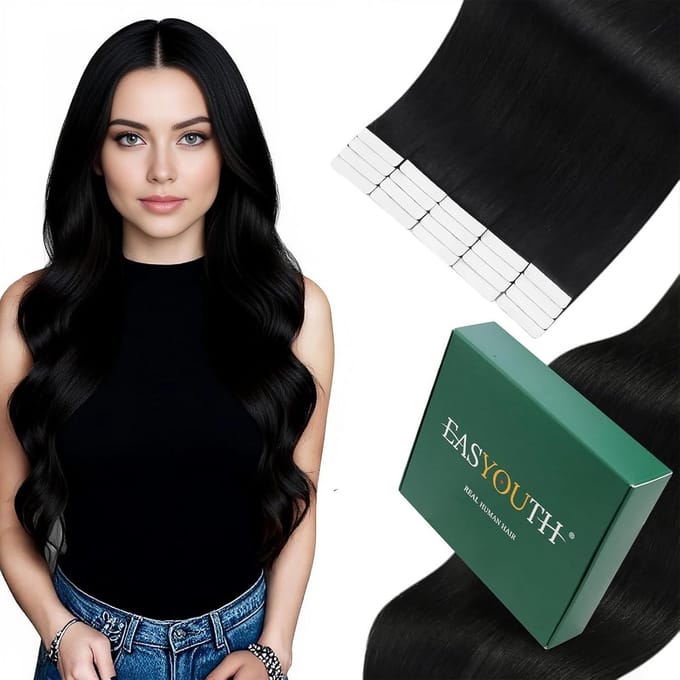 Tape in Haarverlenging Remy Menselijk Haar 50cm 50g | Onzichtbare Tape Extensions