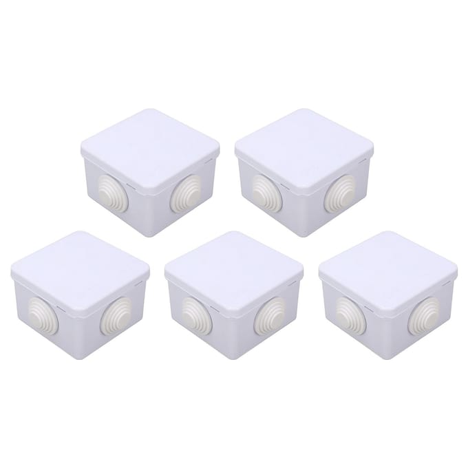 5 Pièces Boîte de Câbles en Plastique Étanche avec Bouchon en Caoutchouc IP55 Étanche Boîte de Jonction de Fil