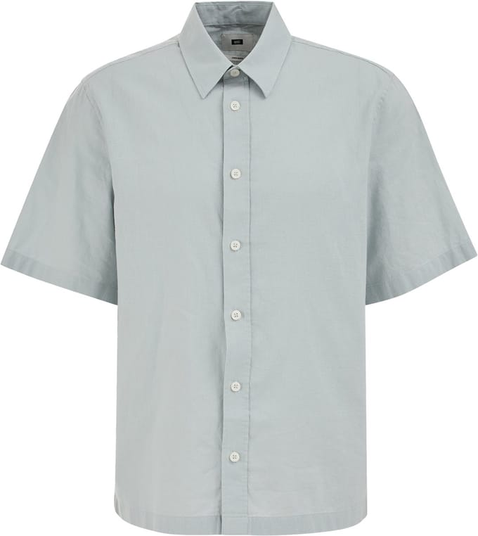 WE Fashion Heren relaxed fit overhemd van linnenmix