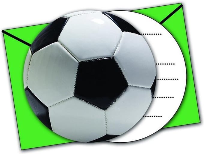 Voetbal - uitnodigingen (6 stuks)