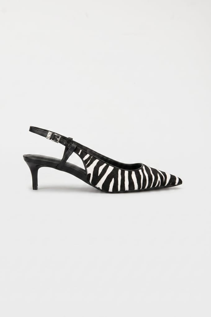 Michael Kors Doreen Flex Kitten Sling Black/white size 40 | Outlet | Women | Black