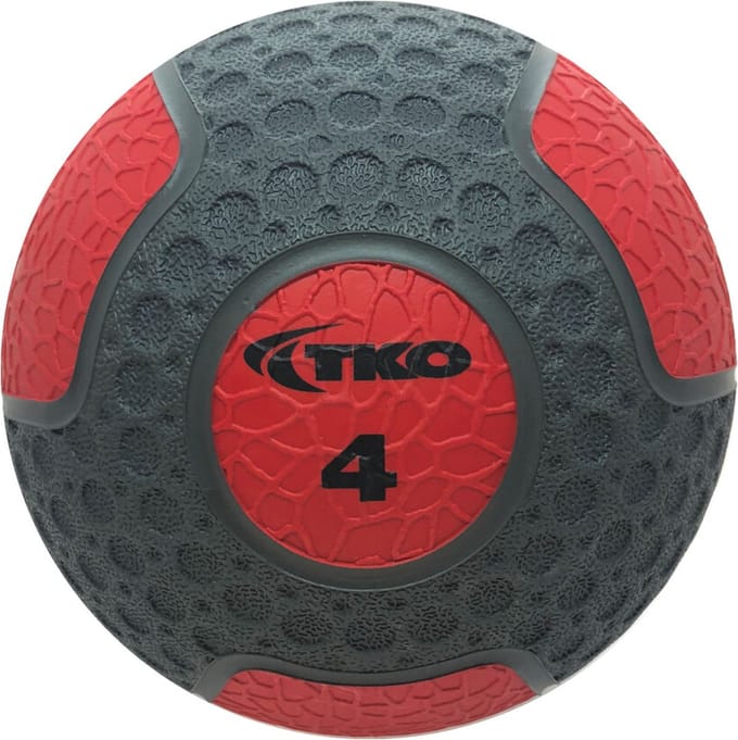 Medicijnbal - 4KG - grijs/rood | TKO Europe