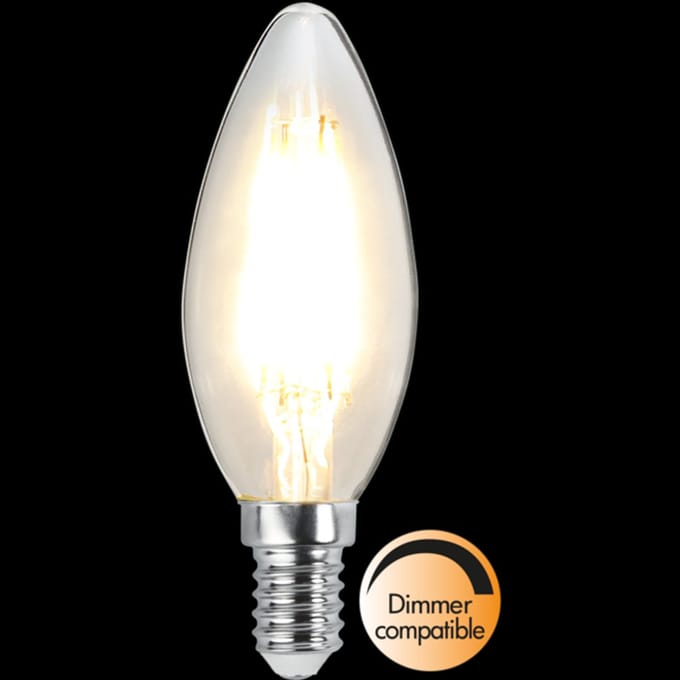 Star Trading Kaarslamp - E14 - 2,5W - Extra Warm Wit - 2700K - Dimbaar - Helder filament