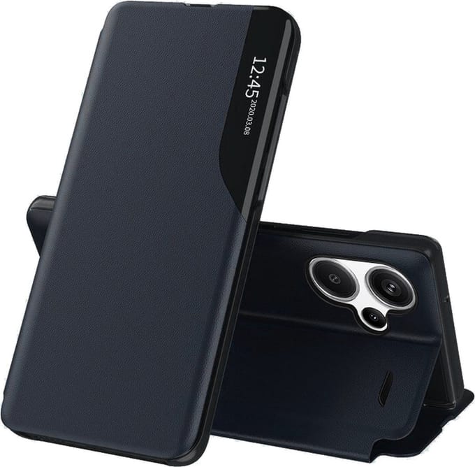 Hoesje geschikt voor Xiaomi Redmi Note 13 Pro Plus - Techsuit eFold Book Case - Donkerblauw