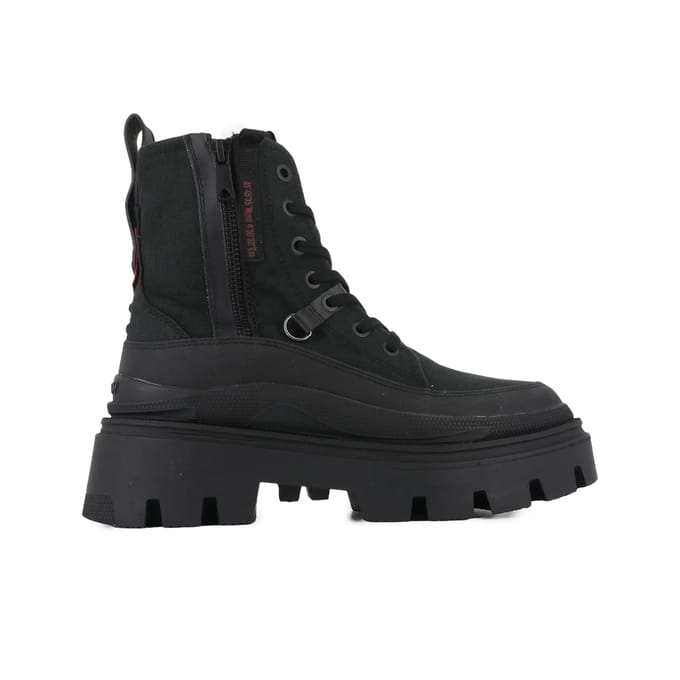 Palladium dames veterlaars Pallasquad Zip Tx zwart