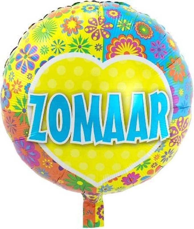 Folieballon Zomaar – 43 cm - leeg geleverd