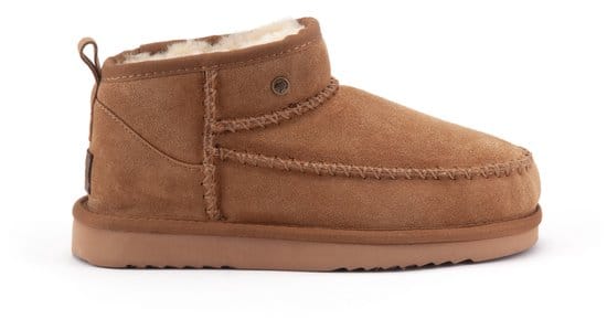 Warmbat - maat 39- Durack Suede boot Stitch Dames Laarzen - Cognac