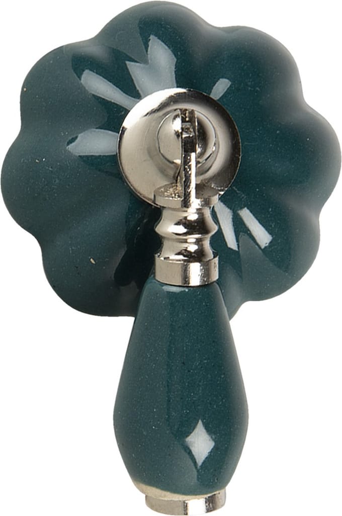 Clayre & Eef Deurknop 4x8x6 cm Groen Keramiek