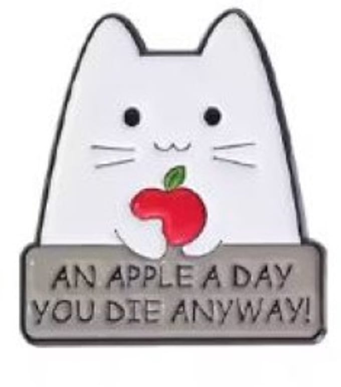 Pin Broche - enamel pin - kledingspeld - Appel kat