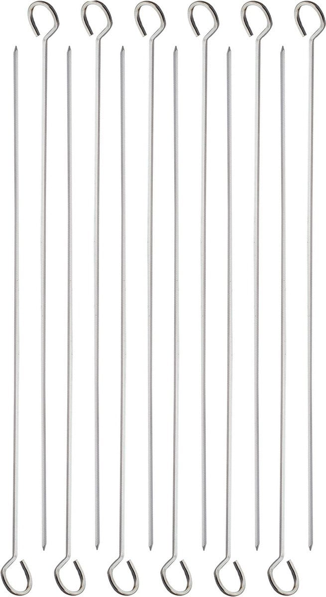 Barbecue prikker - metalen spiezen BBQ -  44cm - 12 stuks