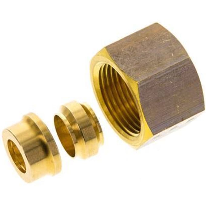 12mm Brass Rechte Knelfitting DN 1676bar DIN EN 1254-2