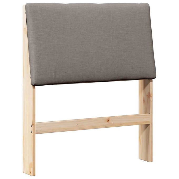 vidaXL Gestoffeerd hoofdbord Taupe 75 cm Massief grenenhout
