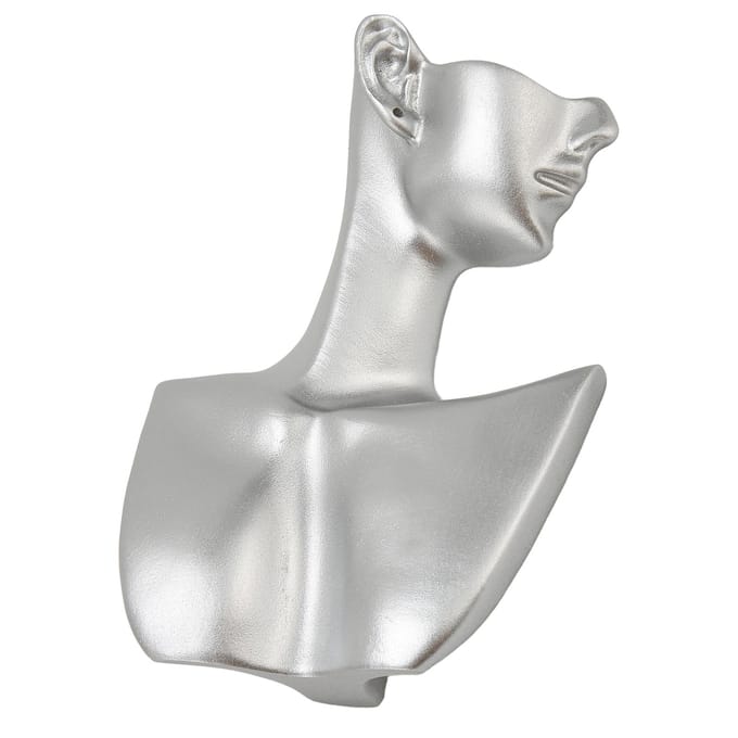 Sieraden Display Mannequin Hars Zilver Hoogglans Multifunctioneel Woondecoratie Oorbel Display Buste gray