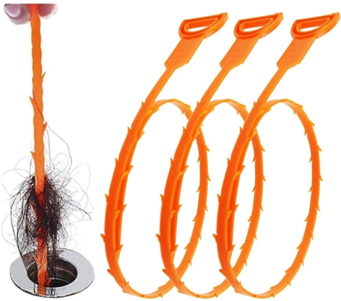 3-Pack - 25 inch ontstopper - afvoerontstopper - ontharingstool - voor afvoeren, toiletten, douches
