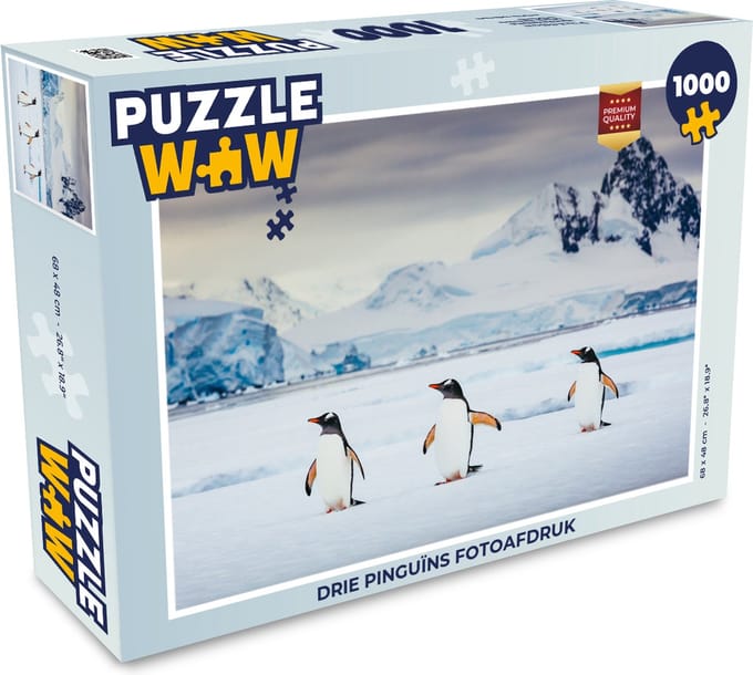 Puzzel Drie pinguïns - Legpuzzel - Puzzel 1000 stukjes volwassenen
