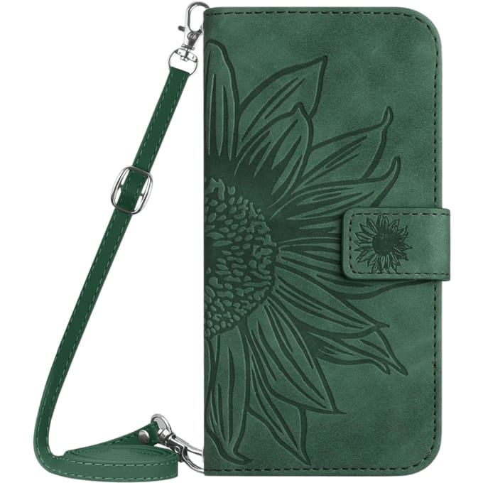 Mocaa Samsung Galaxy A16 Sunflower Bookcase met Koord Groen