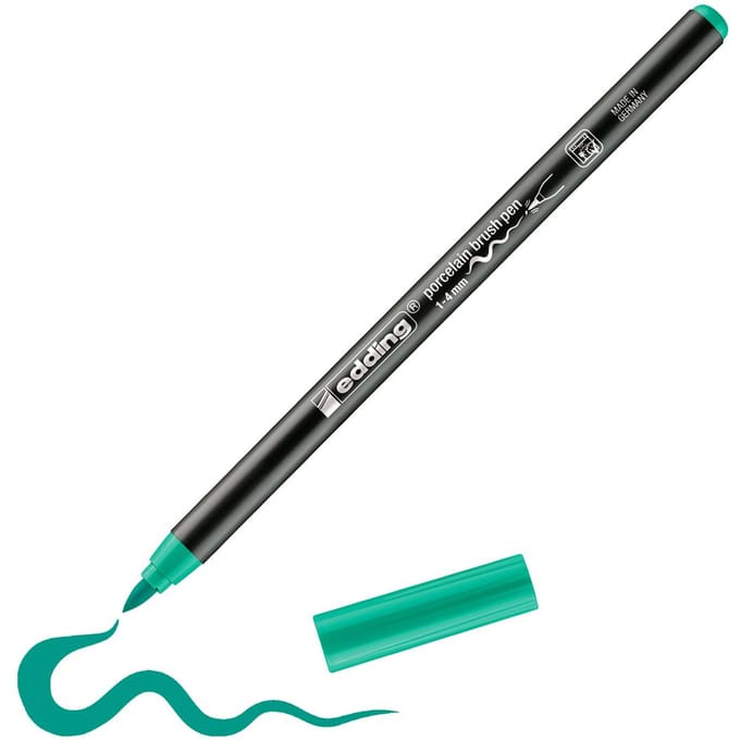 edding 4200 Porselein penseelpen - Jadegroen