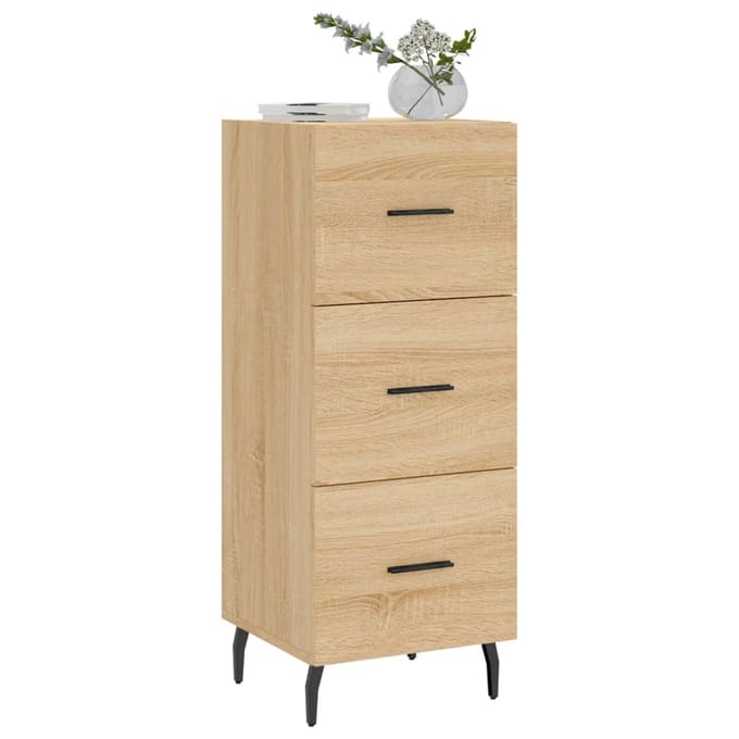 vidaXL - Dressoir - 34,5x34x90 - cm - bewerkt - hout - sonoma - eiken