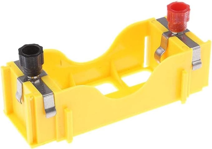 Batterij Houder - D Cel - Experimenten Bouwen - Eenvoudige Installatie - 10 cm - Geel