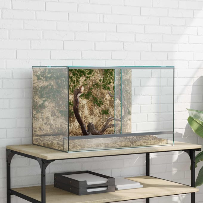 vidaXL Terrarium met opslag Transparant 60 x 40 x 40 cm Glas