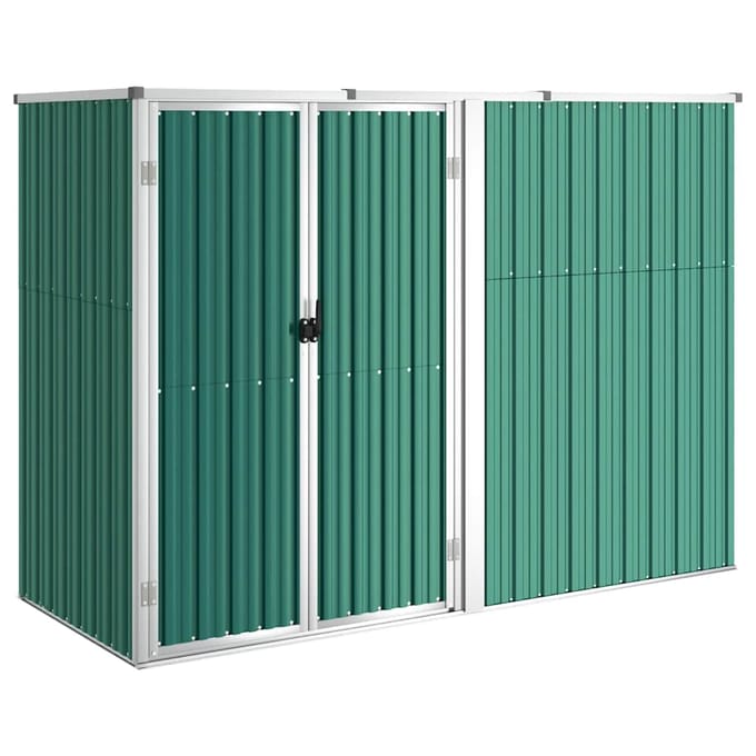 vidaXL - Tuinschuur - 225x89x161 - cm - gegalvaniseerd - staal - groen