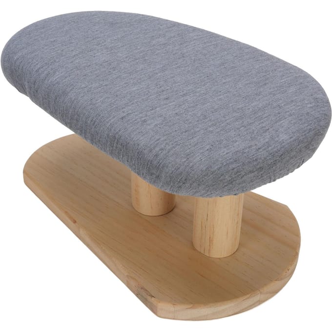 Planche à repasser manche avec base de support en bois Tabouret de repassage de table portable pour la couture à domicile gray
