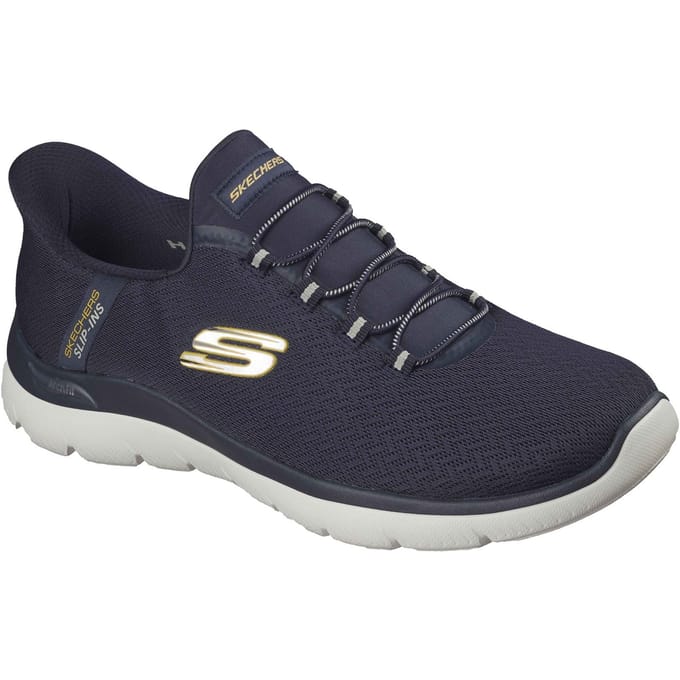 Skechers Arch Fit Summits Kynor Polyester Heren Navy/Geel Sneakers