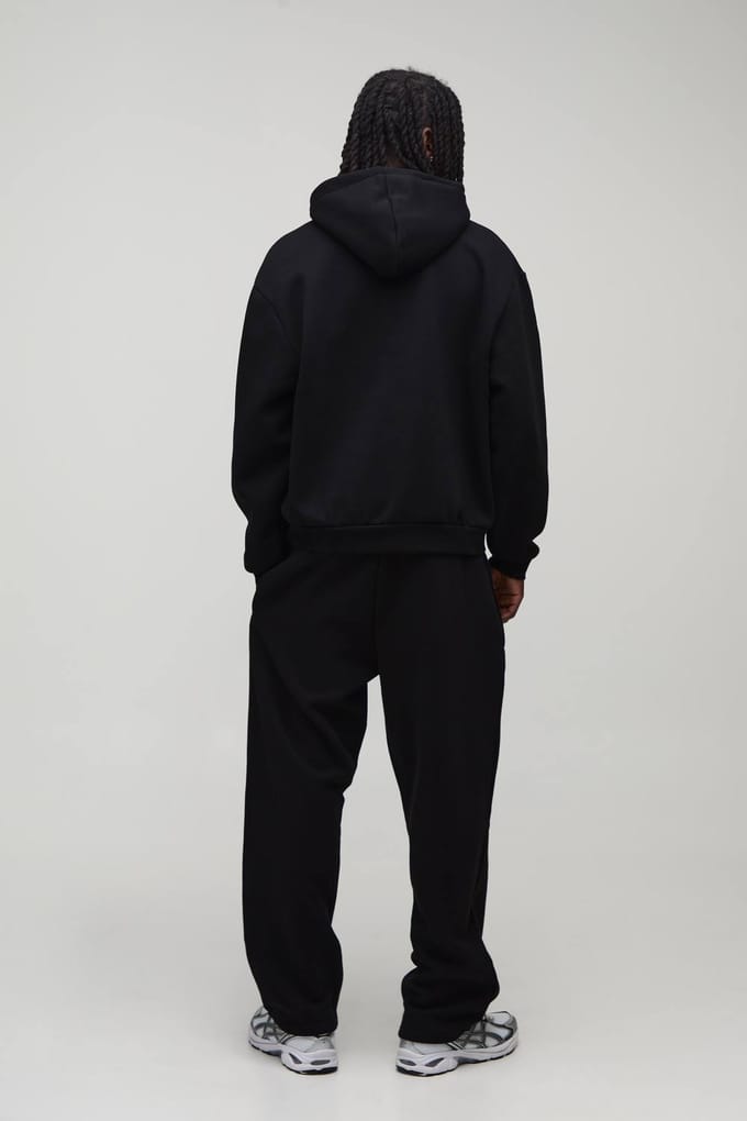 Basic Baggy Men's Script Joggingbroek | Black | Size Large