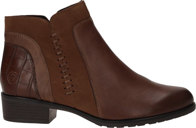 Remonte D6893-22 Enkellaarzen Bruin Leer en Suede Dames - Bruin - 43