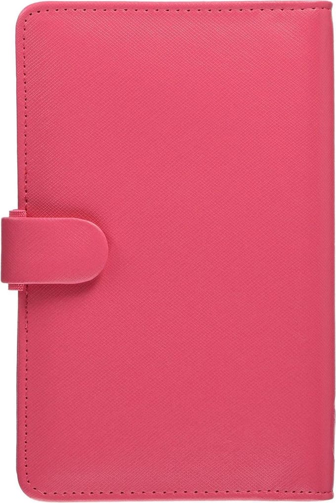Compact Organizer - Persoonlijk Planboek - Dagelijkse Planning - Leren Look Cover - 95 x 171 mm - Peony