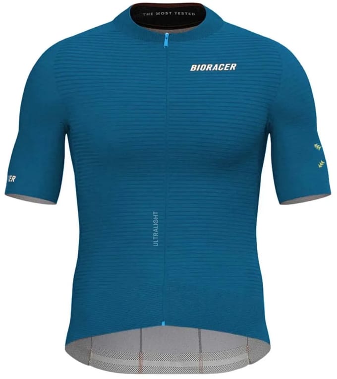 Bioracer Epic Ultralight Elevate Korte Mouw Wielertrui Blauw L Man