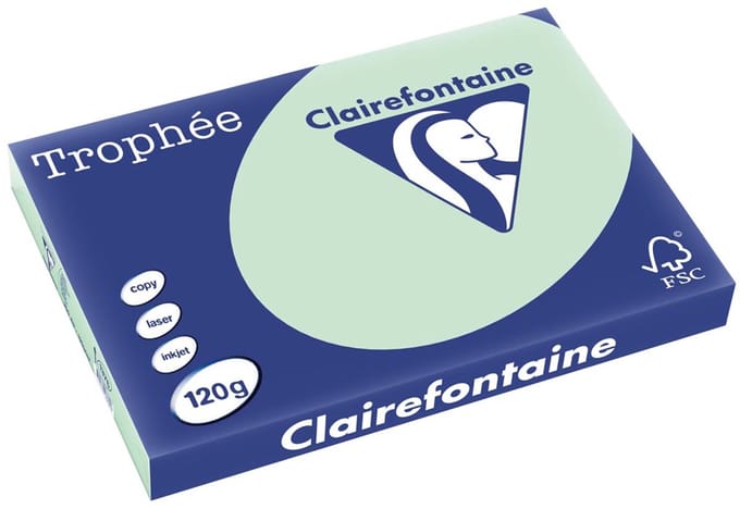 Clairefontaine Trophée Pastel A3 groen 120 g 250 vel