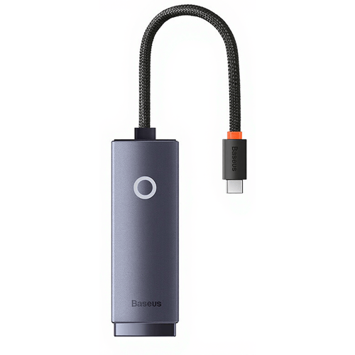 Baseus Lite Series Ethernet-adapter Type-C naar RJ45 LAN-poort (1000 Mbps) Zwart