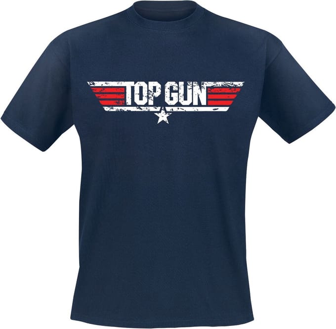 Top Gun T-shirt - Distressed Logo - S tot XXL - voor Mannen - navy