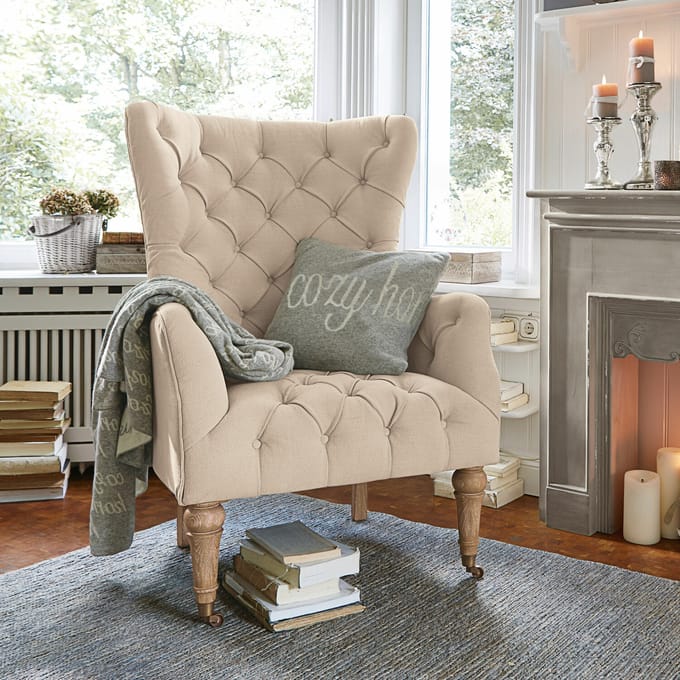 LOBERON Fauteuil Migré linnen
