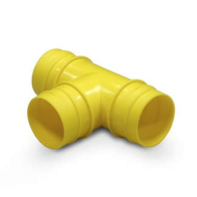 T-verdeelstuk PVC met buitendraad voor 38 mm slangen (1 stuk)