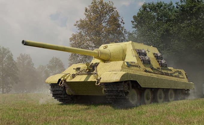 HobbyBoss Modelbouwpakket Auto - 84564 German Sd.Kfz.186 Jagdtiger - Porsche Prod. Plastic - 1:35 - Modelbouw