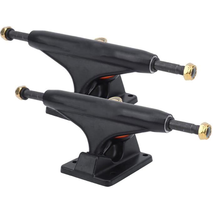 Ensemble 2 pièces Support de Skateboard Professionnel en Érable Support de Longboard Accessoire de Sport d'Extérieur noir