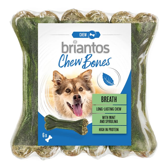 Briantos Chew Bones Breath (met Munt & Spirulina) - 12 x 12 cm (660 g)