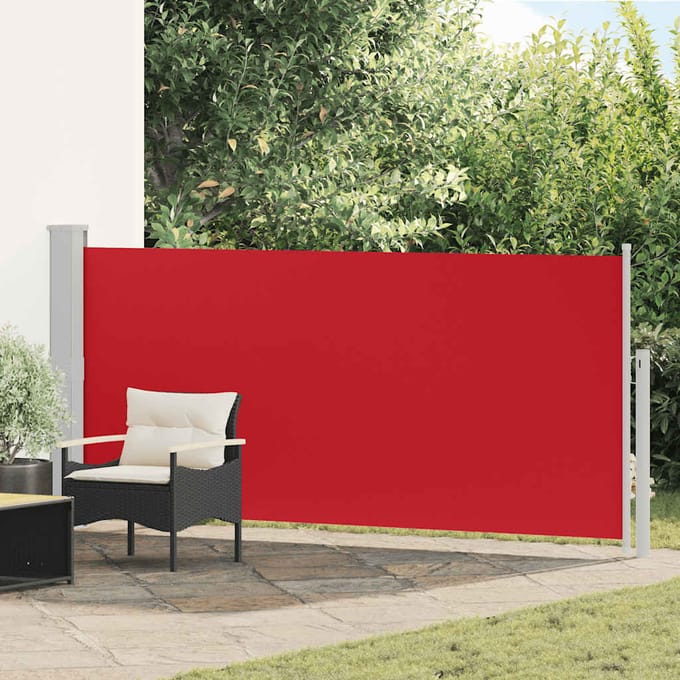 vidaXL - Windscherm - uittrekbaar - 140x300 - cm - rood