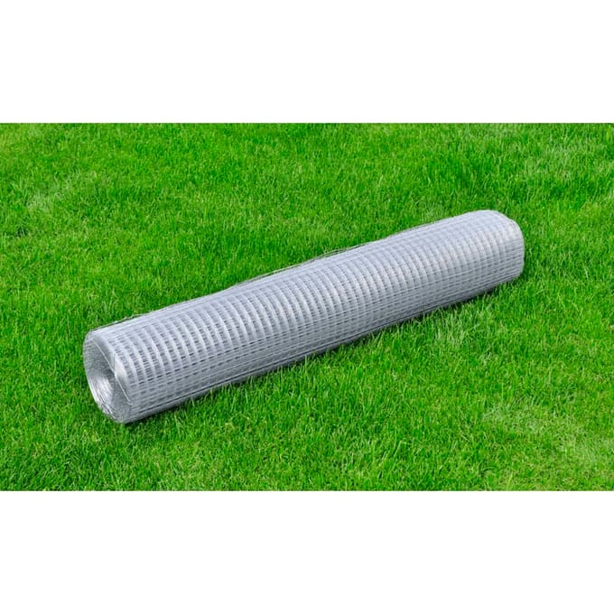 vidaXL - Kippengaas - 25x1 - m - gegalvaniseerd - staal - zilverkleurig