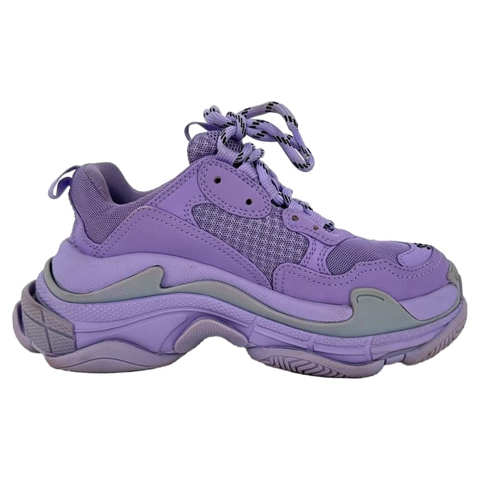 Balenciaga Triple S sneakers in paars nylon canvas