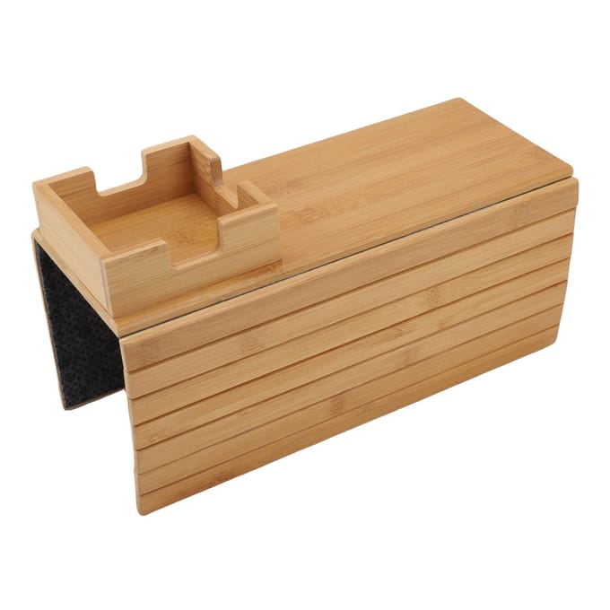 Tablette Pliante pour Accoudoir de Canapé Multifonctionnelle Antidérapante pour Boisson Téléphone Snacks